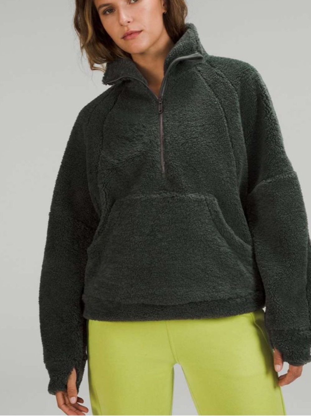 Lululemon Scuba Oversized Fleece Funnel-Neck Half-Zip
Smoked Spruce m/L